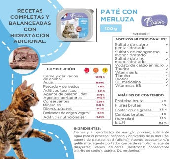 Paté húmedo Gato adulto- Merluza 100 gr