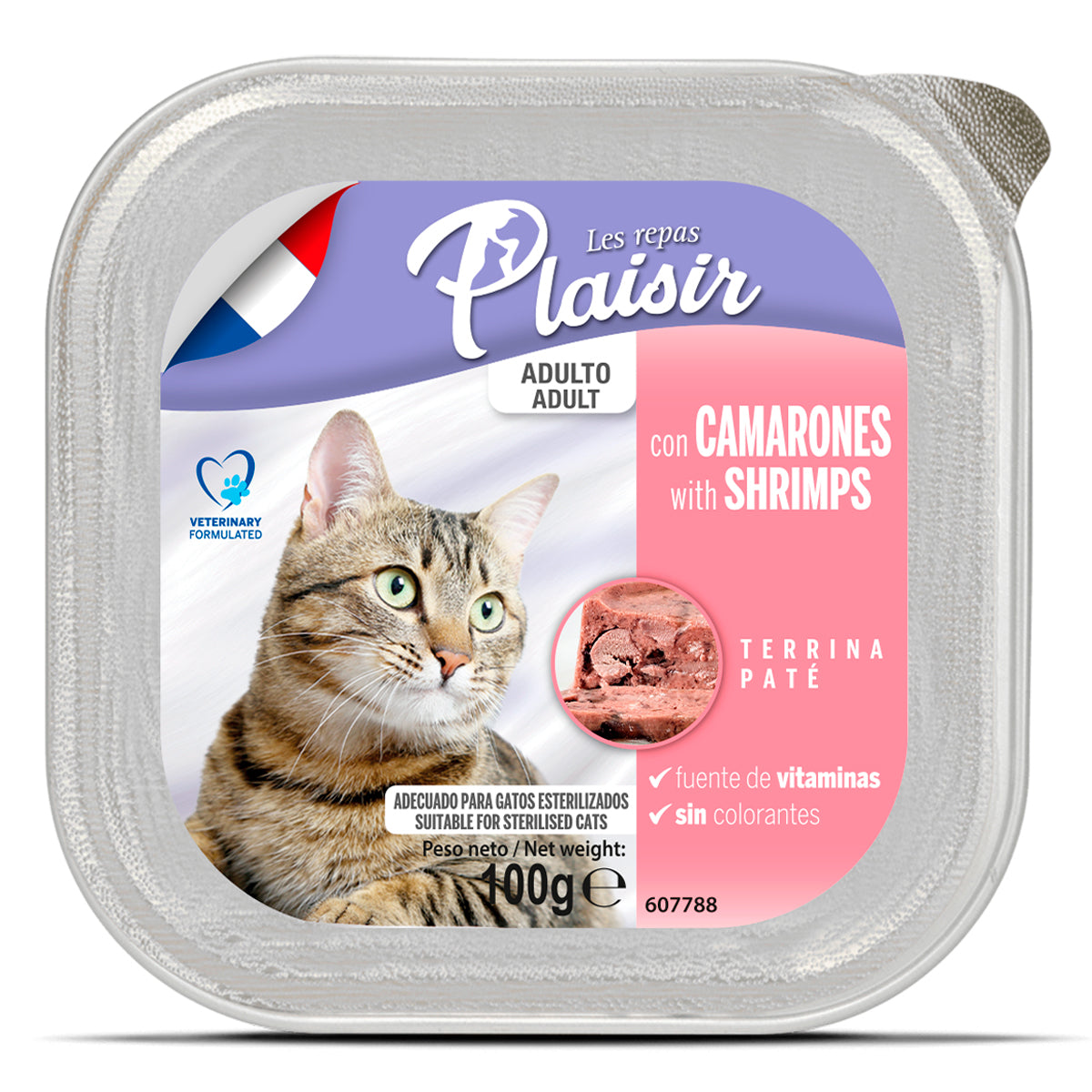 Paté alimento húmedo Gato Adulto- Camarón 100 gr