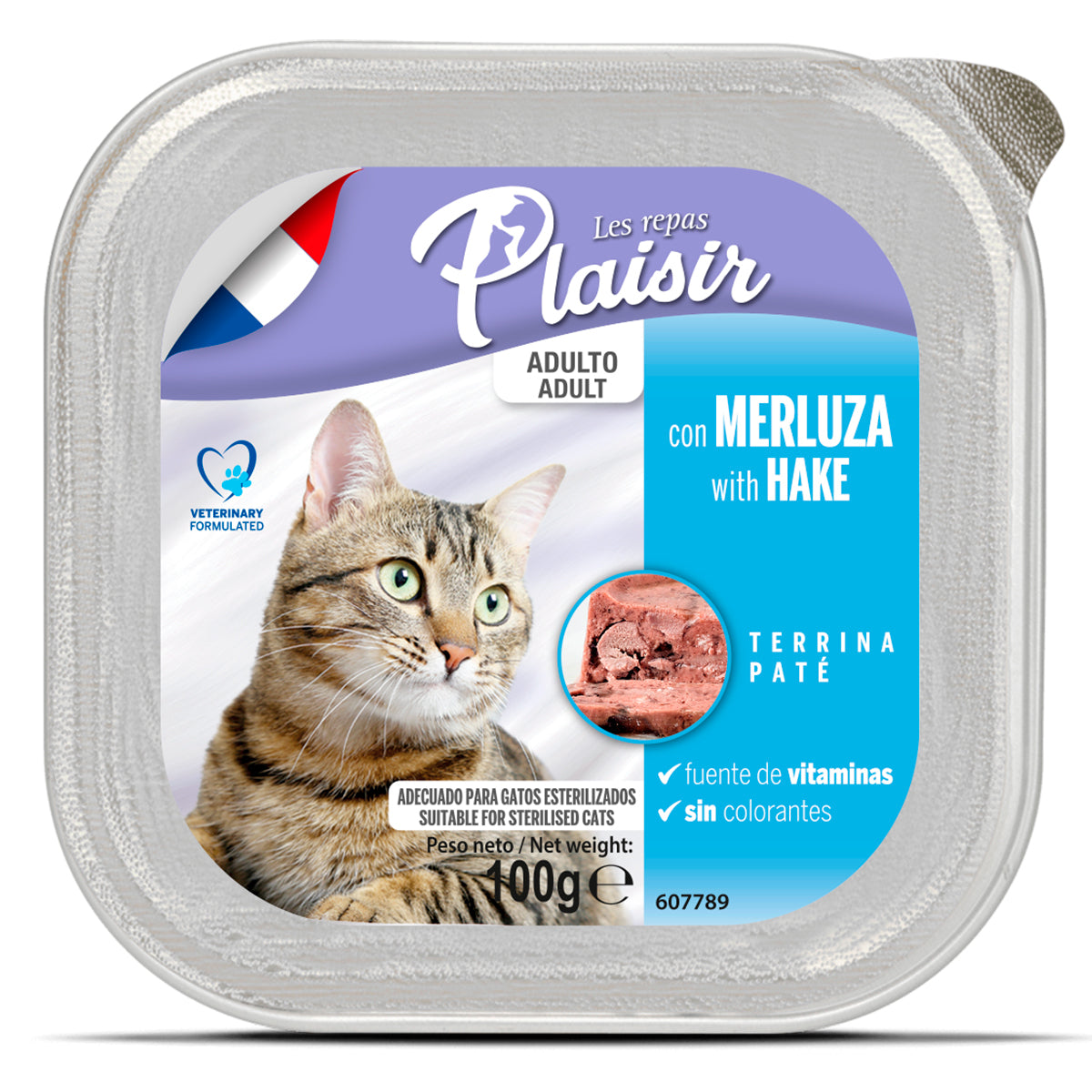 Paté húmedo Gato adulto- Merluza 100 gr