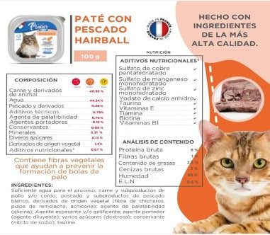 Hairball Control de Bolas de Pelo Gatos - Pescado 100 gr.